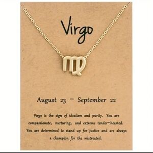 Virgo Zodiac Symbol Pendant Necklace